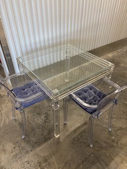 Vintage Rare Lucite Dining Table