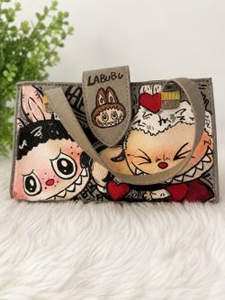 labubu hand painted bag gray small cute women’s girls fashion accessory clothing