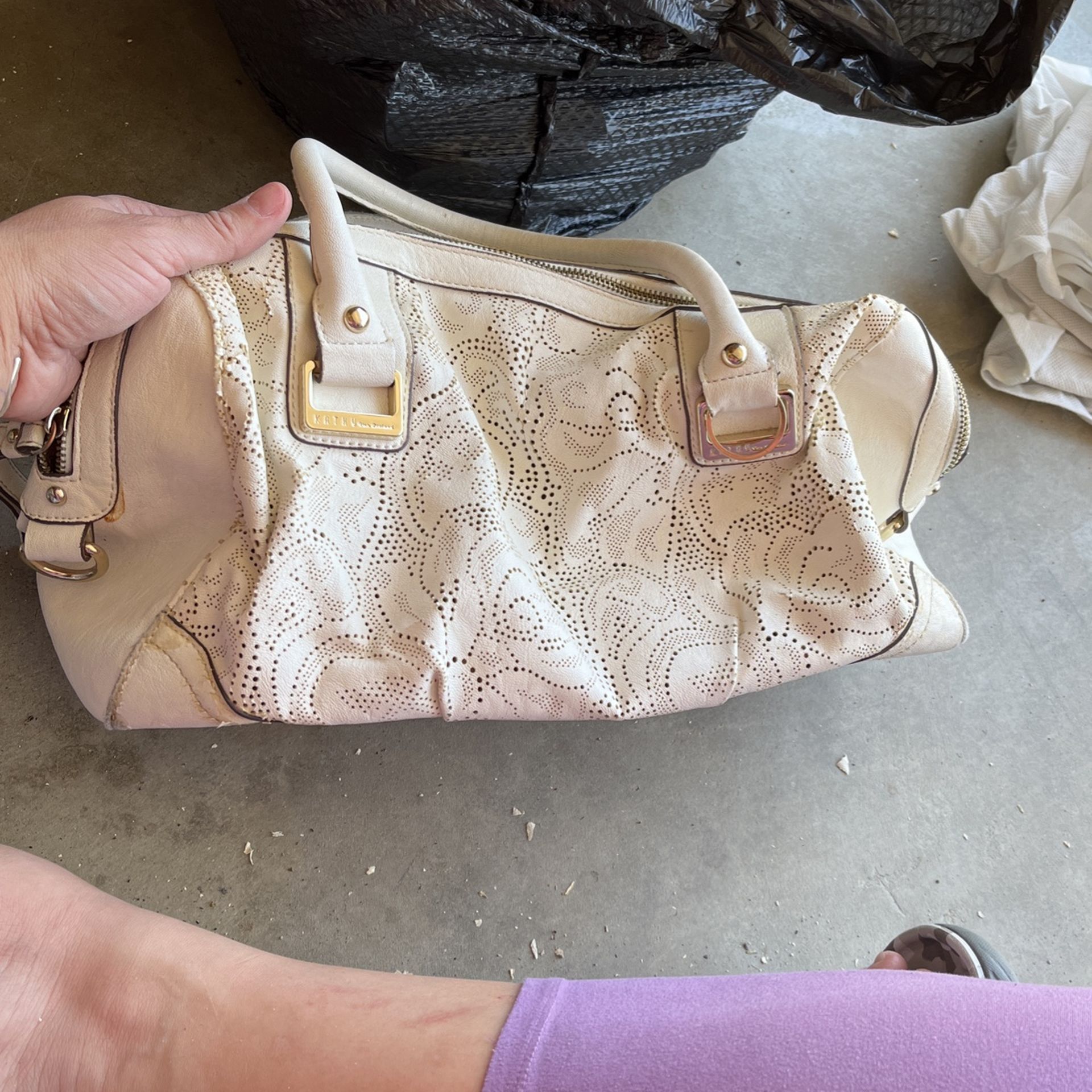 White Leather Kathy VanZeeland Purse