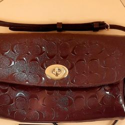 COACH Embossed Patent Leather Crossbody