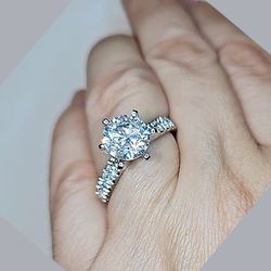 2.50 carat platinum diamond ring new natural
