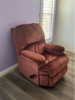 Rust Color Reclining Fabric Chair