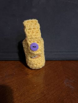 Crochet Waste Dispenser / Holder - Yellow