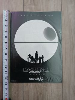 Rogue One : A Star Wars Story Exclusive Cinemark XD 9.5" x 13" Collectors Poaster Sealed!