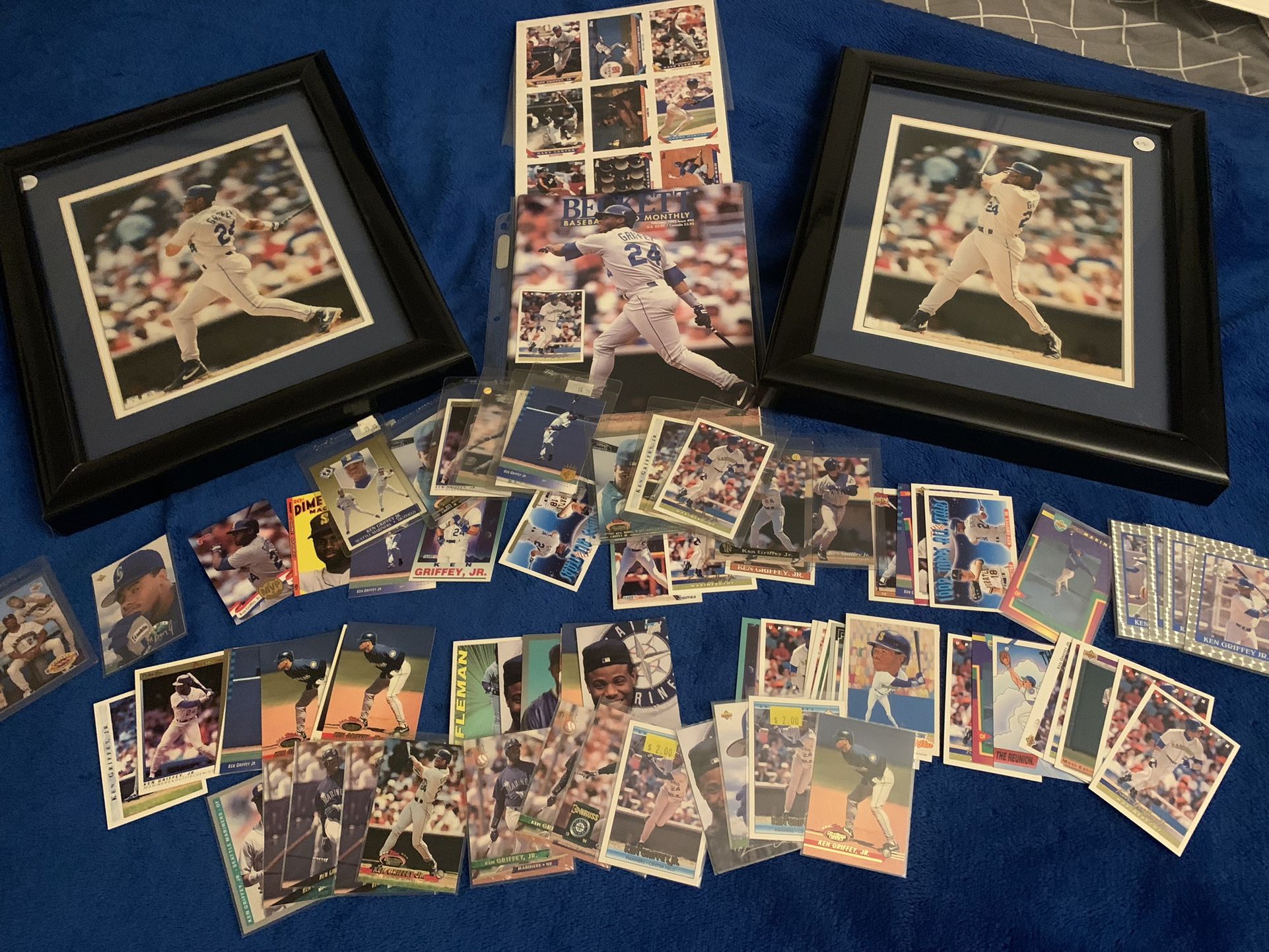 Huge Ken Griffey Jr Collection Sports Baseball Cards Frame Photo Insert Lot 