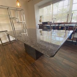 Dinning Table Made From Blue Pearl Granite Slab Delivery available 