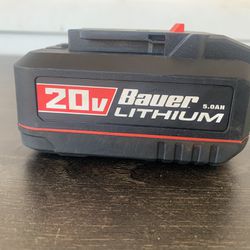 Bauer 20V 5 Ah High-Capacity Lithium-Ion Battery