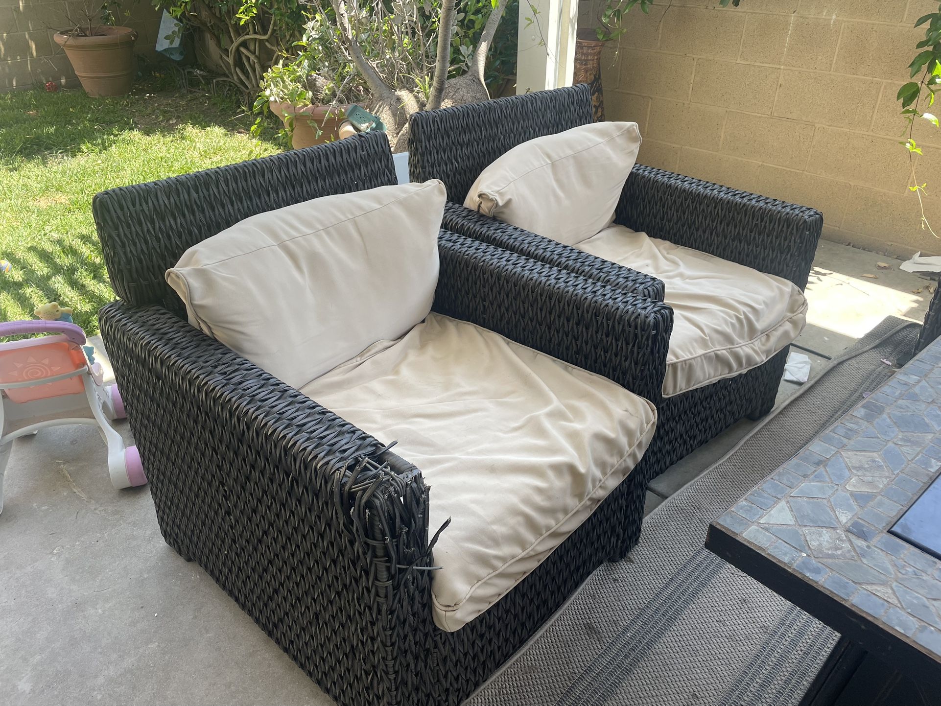 Patio Furniture + Fire Pit