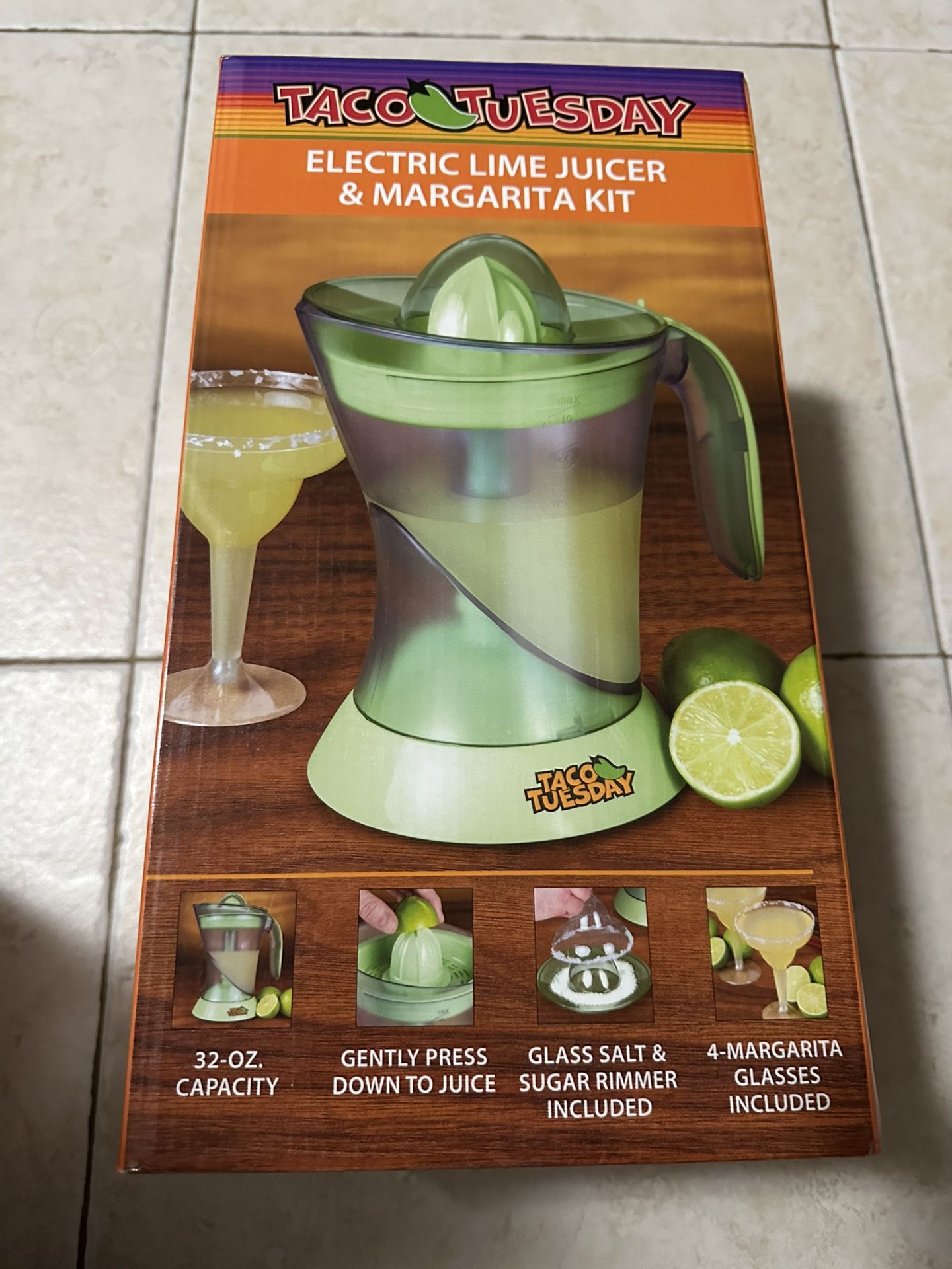 Taco Tuesday Electric Lime Juicer Margarita Kit