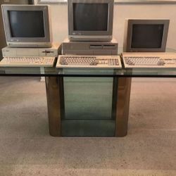 3 Vintage Commodore Amiga Computers And Discs 500 With Box , Amiga 1000, Amiga 2000, Monitor, Panasonic Printer