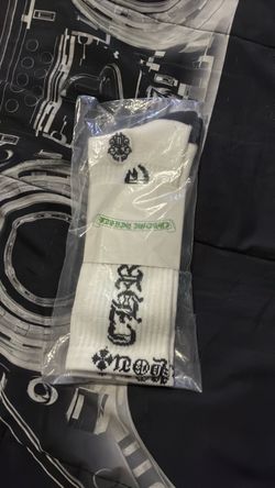 Chrome Hearts White Crew Socks