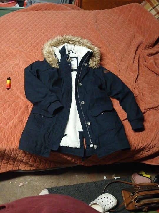 Dark Blue Hollister Coat