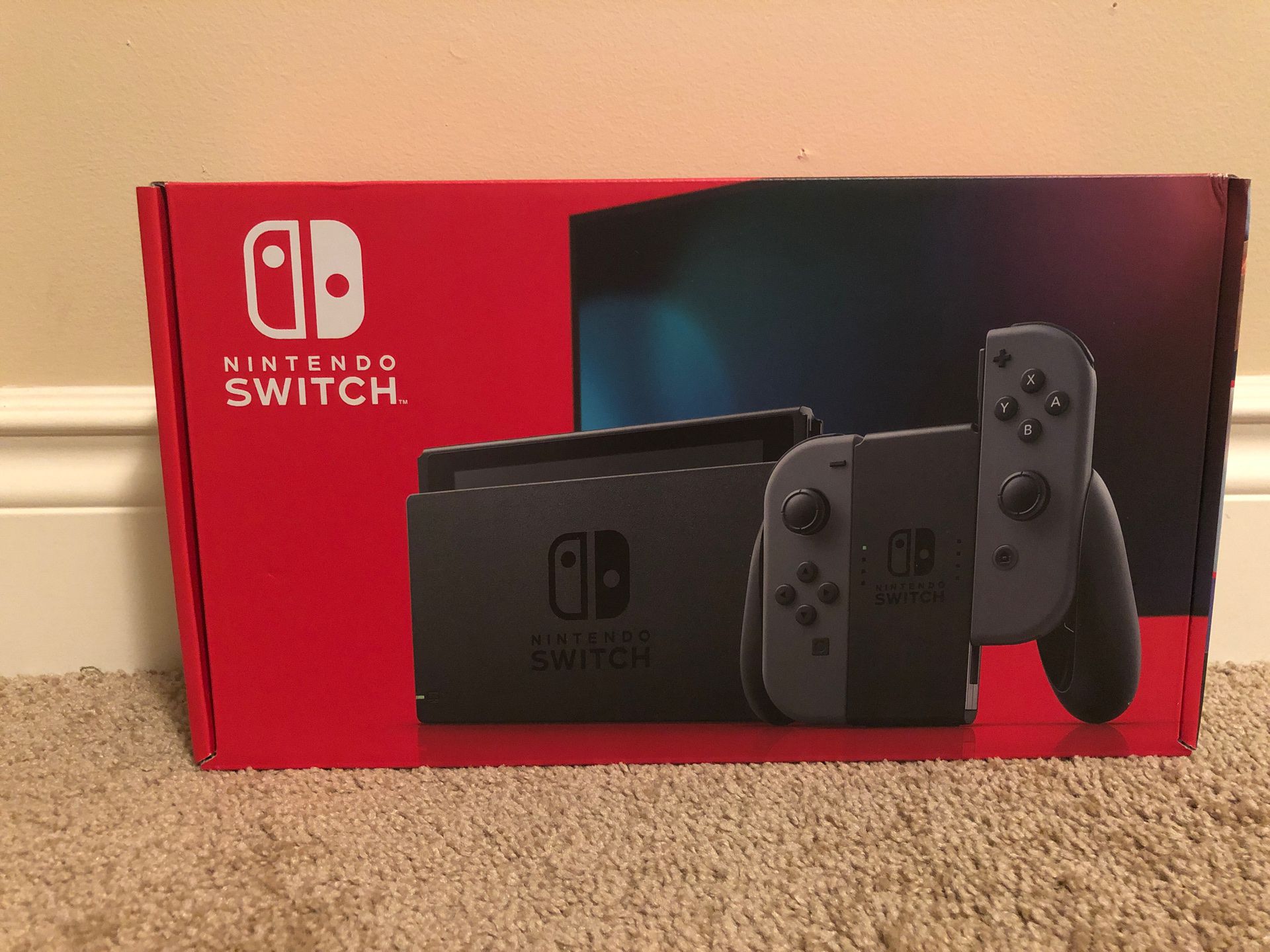 NEW Nintendo Switch Console Gray Joy Con UNOPENED IN HAND