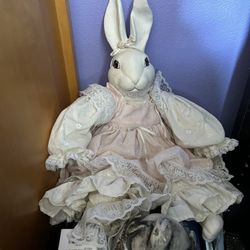 Antiques Porcelein Bunny Doll