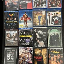 DVD's Blue Ray and Standard 