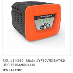 60-volt Lithium-ion Battery With Fuel Gauge, 4 Ah