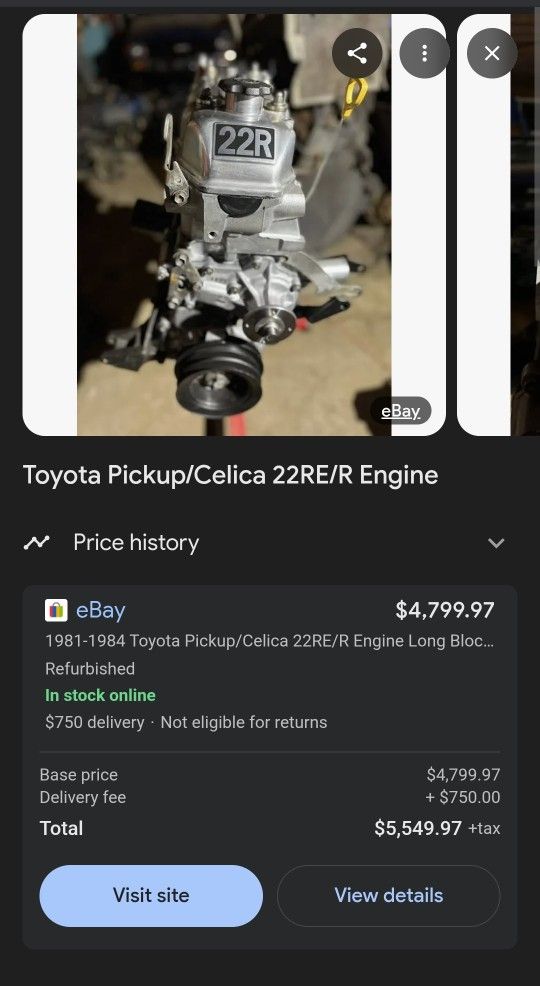 Engine 22re TURBO 4runner Toyota Hybrid Ford Mazda Mercedes Honda Nissan Helux Ranger Fj 4x4
