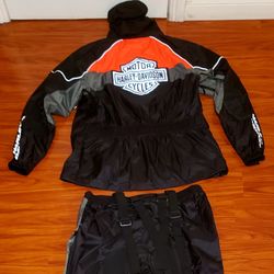 HARLEY DAVIDSON MOTORCYCLE REFLECTIVE RAIN SUIT MENS SIZE 2XL LIKE NEW
