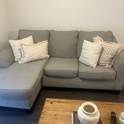 Beige/Grey Sectional Couch