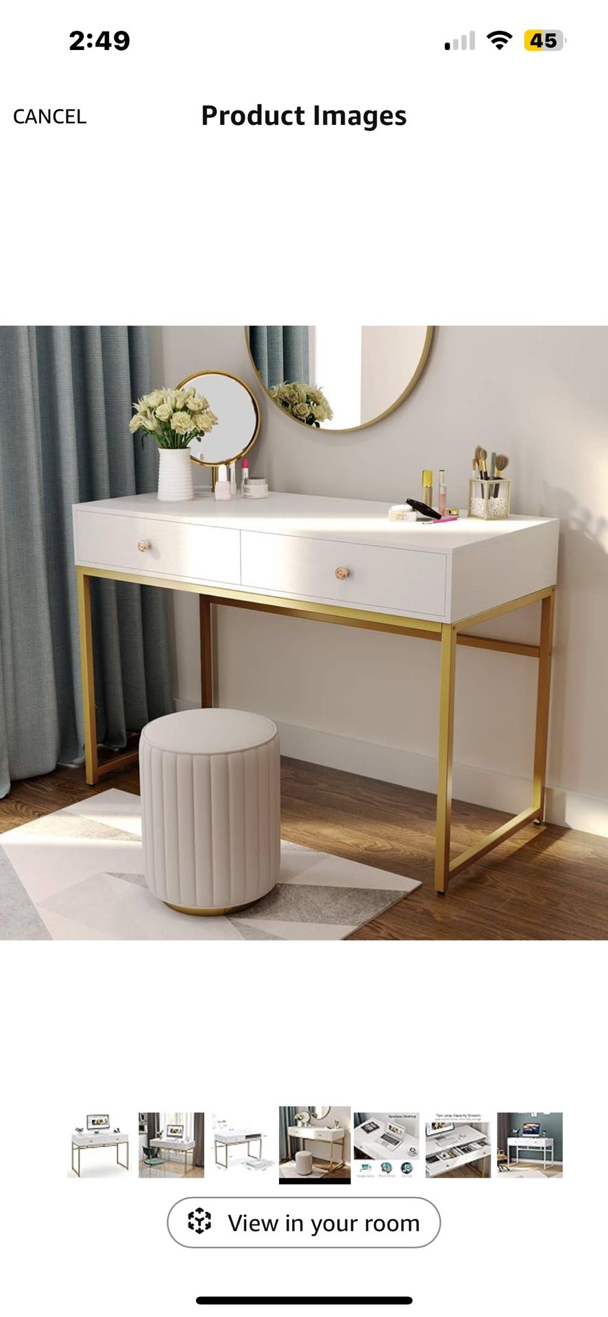 47 Inch Computer Desk For Home Office - Modern Simple Writing Study Table By BestOffice