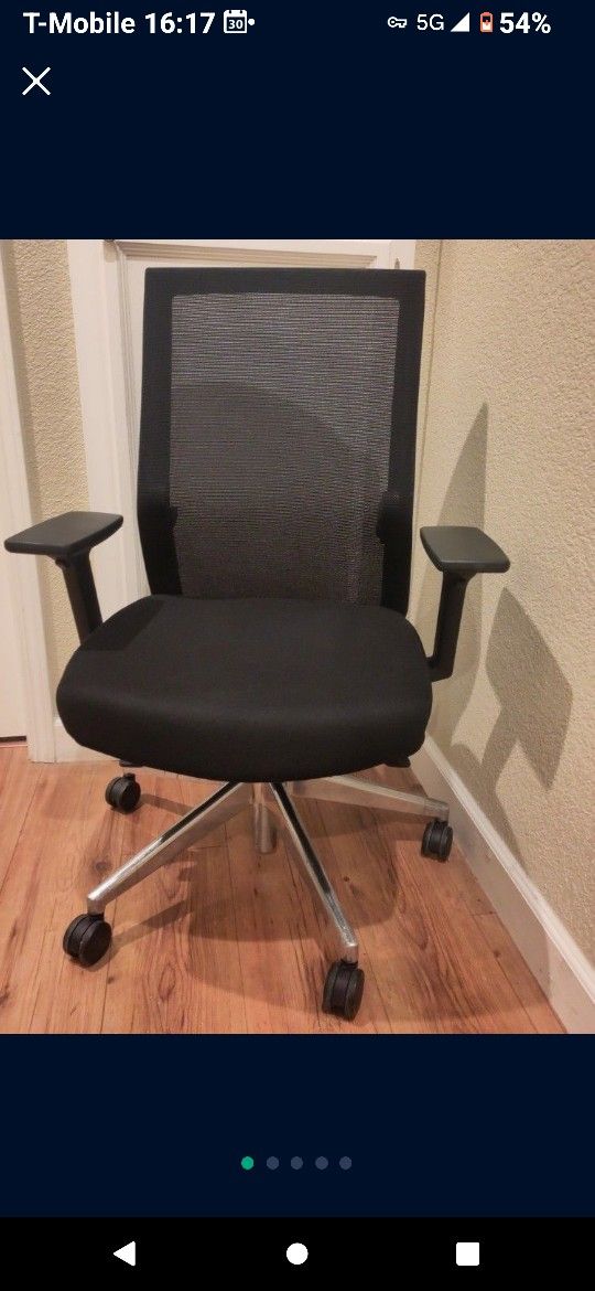 5x Matching Steelcase AMQ Zilo Task Chair 3d Arms Real Chrome Base Mesh Office Chair U.s.a. Made Delivery Possible