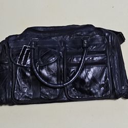 Jalisco Trading Co. Leather Duffle Bag - Black + Jacket M