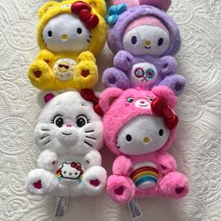 Hello Kitty X Care Bears Plushies 