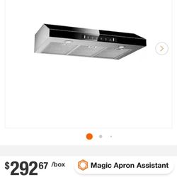 VIKIO 36 in 900CFM Ducted Under Cabinet Range Hood with Touch Display, Permanent Filters in Stainles 