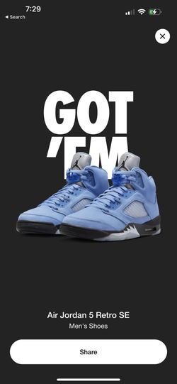 Unc Jordan 5s Size 11