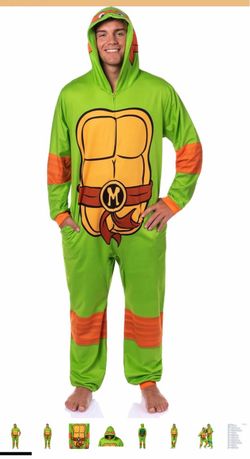 Teenage Mutant Ninja Turtles Adult Costume Union Suit Pajamas For Men and Women