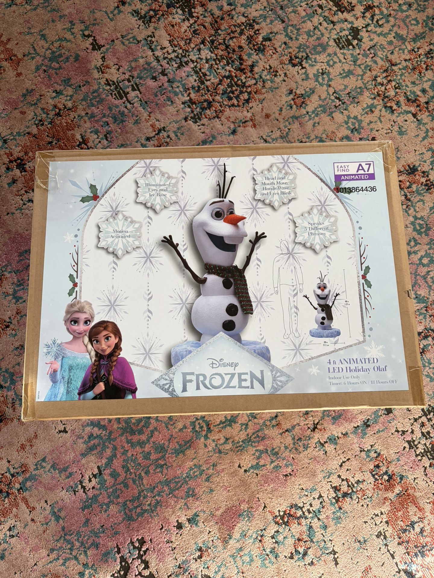 New Disney 4 FT Animated Olaf