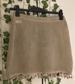 Sheer Beige Skirt - Size M