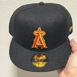 Los Angeles Angels 59Fifty ‘Black Hemp’ Fitted Hat Sz 7, 7 1/8, 7 1/4, 7 3/8