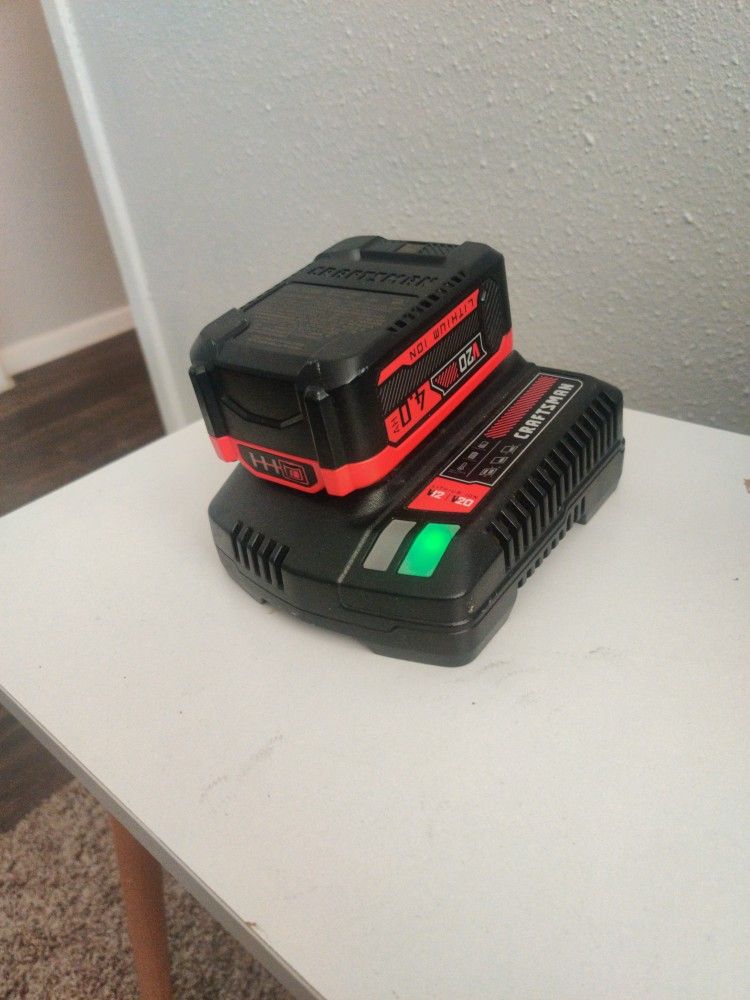 20 V Craftsman Power Tool Battery And Charger