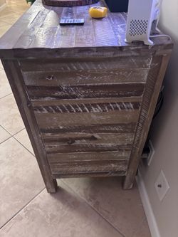 Entertainment center great condition solid distressed wood