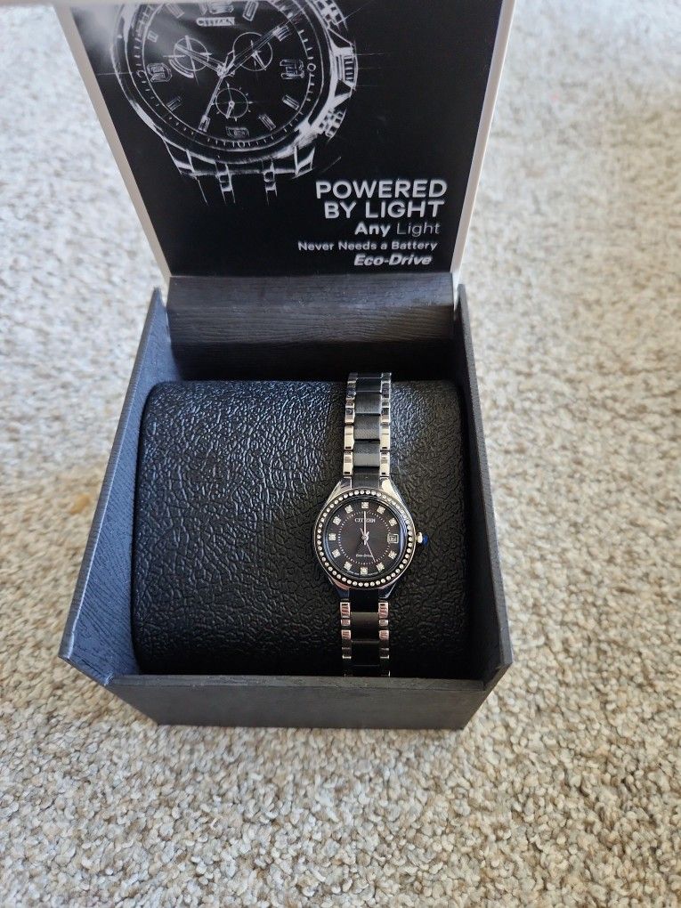 New Citizen Ladies Dimond Accented Eco Drive watch Clothing