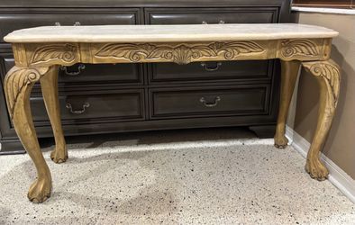 Console table with mirror