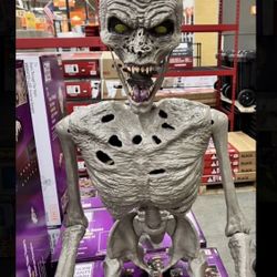 5 Foot ft Ultra Poseable N Stay Rotting Corpse Skeleton - LED Eyes - Mouth & Tongue Adjustable - Body Poseable - Moveable Tongue - NEW WITH TAG
