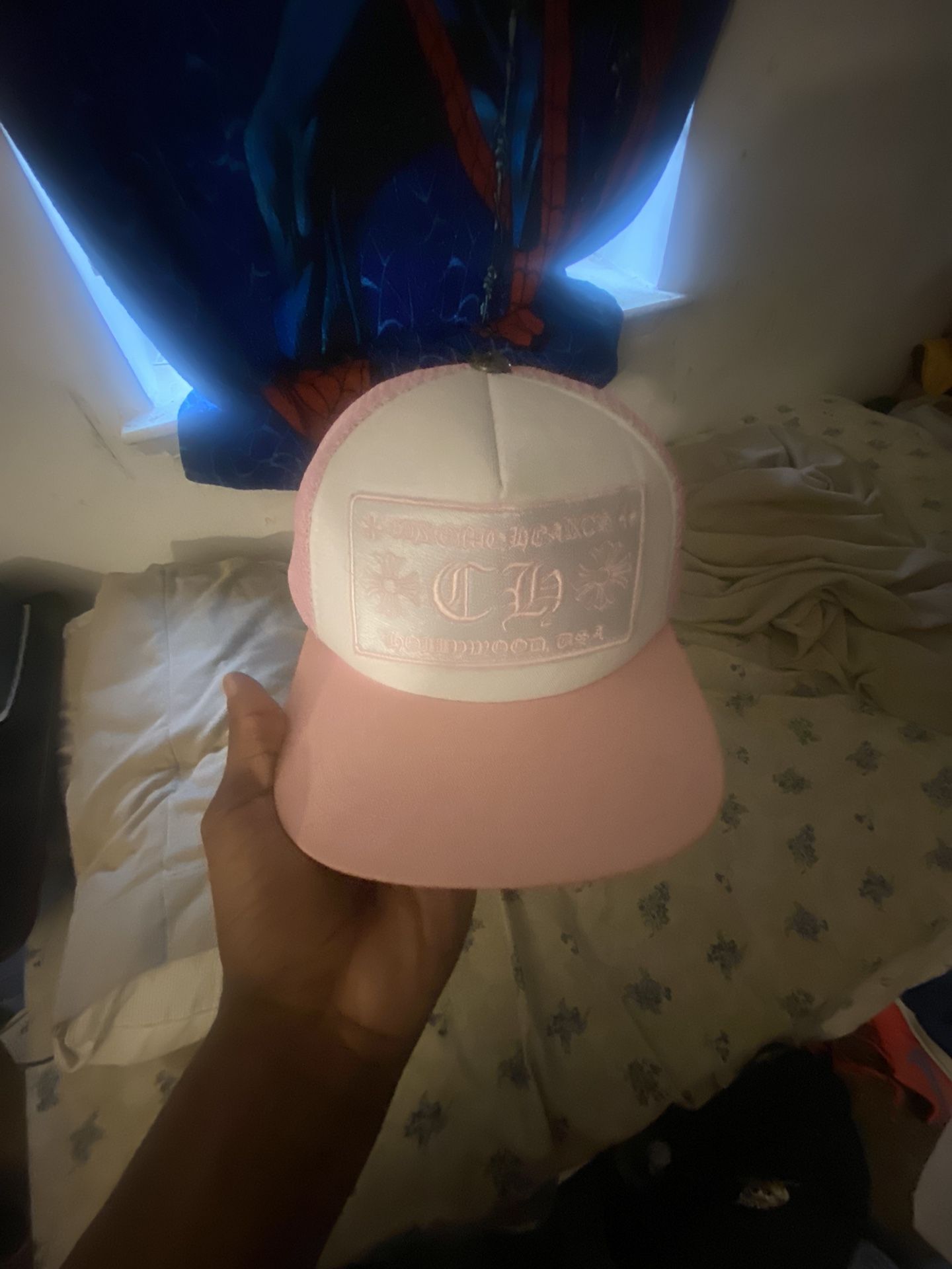 Pink Chrome Hearts Hat