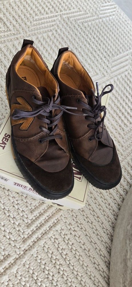 True Religion Brown Leather & Suede Casual Shoe Sneaker US 9.5