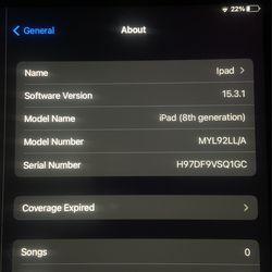 iPad 8th generation Cracked Screen