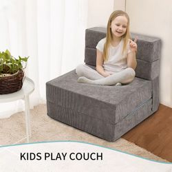 Gray MOPHOTO Folding Sofa Bed Guest Sofa Bed Fold Out Couch Mattress 63x25.6x6 in