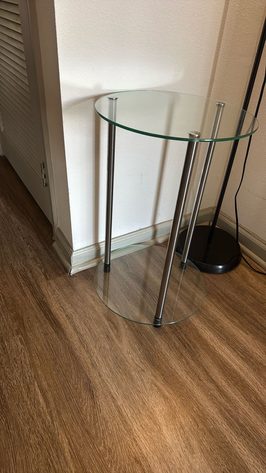 15.75" Glass Round End Table (Move Out by mid December)