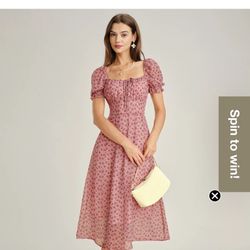 Pink Floral Dress