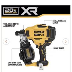 DEWALT 20V MAX 15-Degree Electric Cordless Roofing Nailer (Tool Only) 