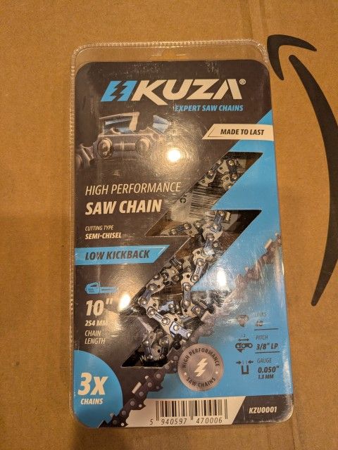 Pack of 3 10" chainsaw chain