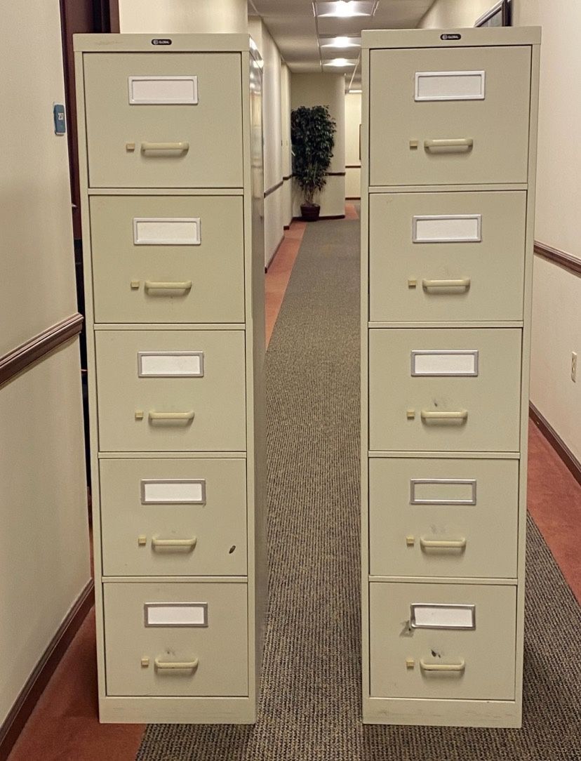Metal 5 Draw File Cabinet
