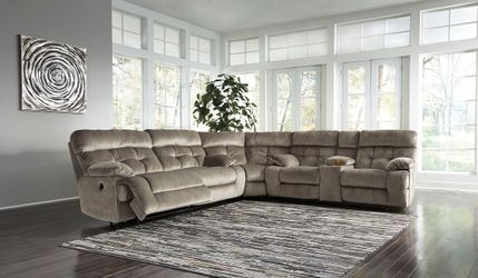 Brassville Graystone Power Reclining Loveseat/Sofa/Wedge