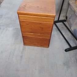 Oak File Cabinet
