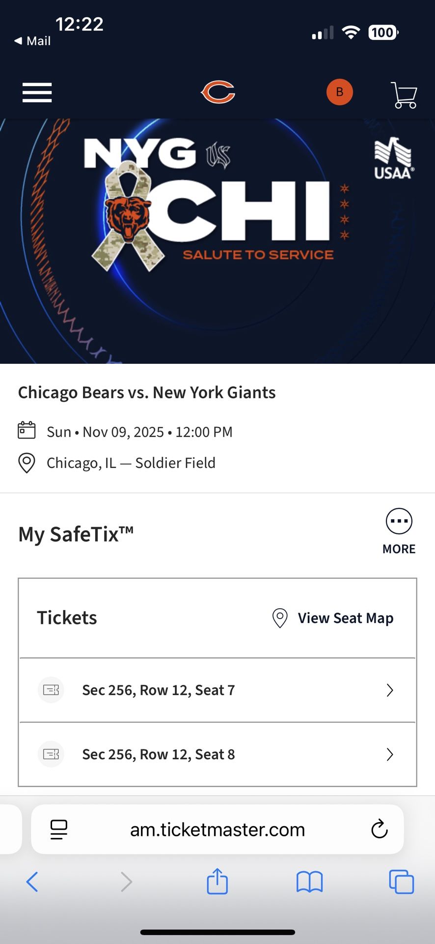 BEARS VS GIANTS SUNDAY NOVEMBER 9th 